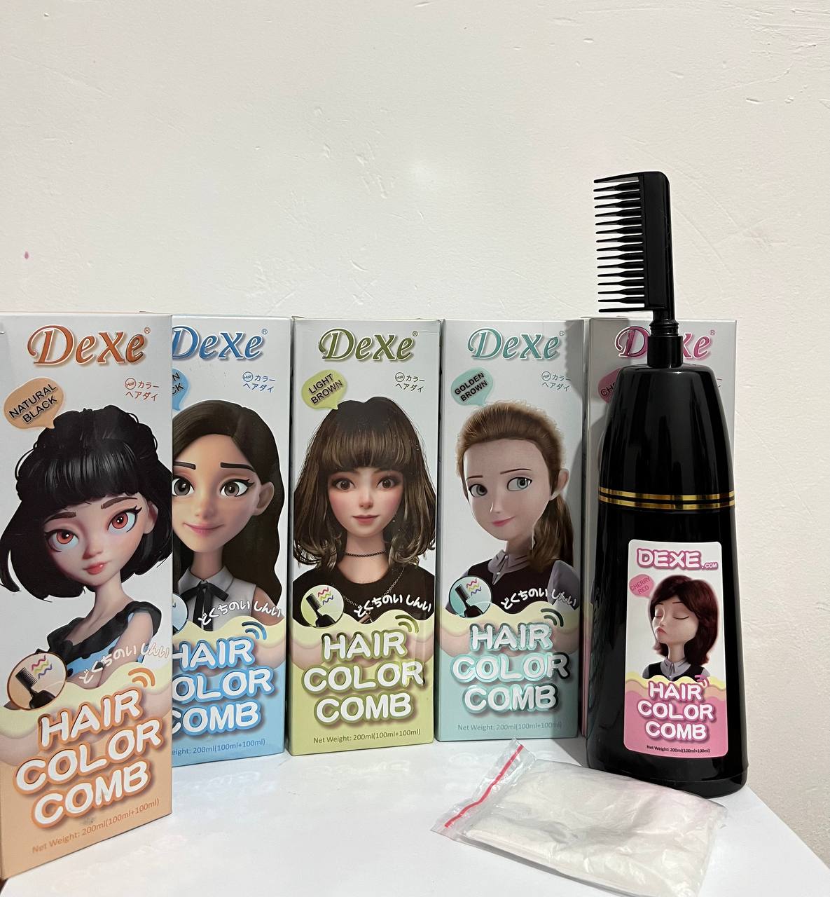 شامپو رنگ دکسی(Dexe)در ۶ رنگ متفاوت